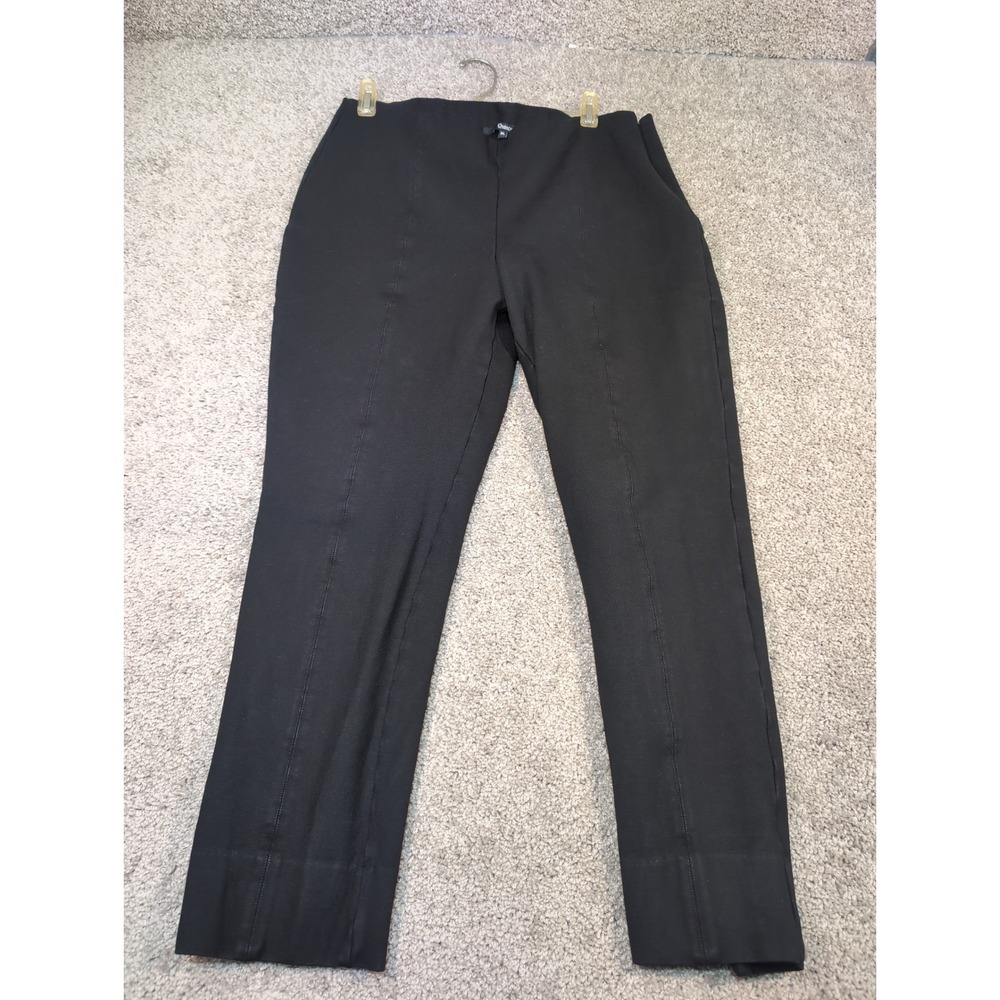 Quince Womens Ultra-Stretch Ponte Pintuck‎ Ankle Pants Black XL